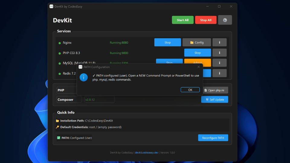 DevKit PATH Setup - Windows